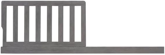 Toddler Bed Safety Guard Rail for Evolur Baby Convertible Cribs - Solid Wood Rail for Convertible Crib to Toddler Bed Conversion - Safety Bed Rail for Children (Steel Grey, Model 846)