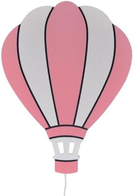 Dreamy Skies Nursery Wall Set β Elephant on Moon, Hot Air Balloon & Star Stickers Pink Style Girls Room Decor