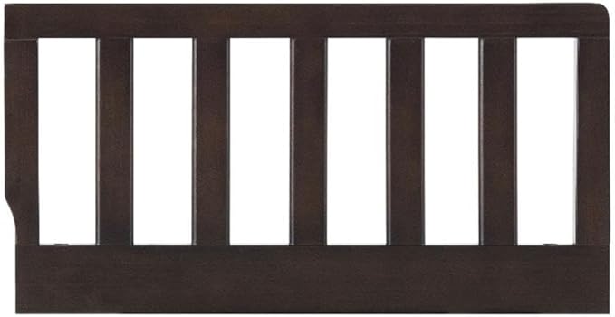 Pemberly Row Modern Wood Toddler Guard Rail in Espresso Finish