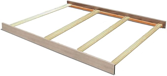 CC KITS Universal Replacement Bed Rails for Twin Size and Full Size - Solid Wood Hook-On Rails with Support Slats Included - Easy Installation - Premium Bed Rail (Taupe, Full-Size)