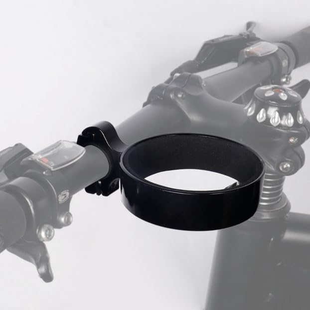 Premium Aluminium Bike Handlebar Cup Holder - Secure, Stylish, and Versatile, Baby Strollers Available (C Cup Holder-Black)