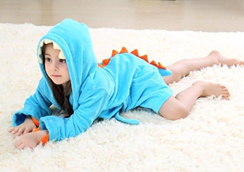 Kids Boys Girls Bath Robe Toddler Cotton Towel Animal Baby Dinosaur Hooded Bathrobe