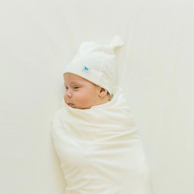 Little Unicorn Premium Stretch Knit Crib Sheet |Super Soft with Optimal Stretch (White)