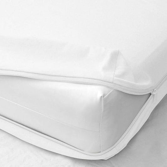 Mattress Protector Full Size 100% Waterproof Zippered Cover, 15 Inches Deep, Six-Sided Mattress Encasement for Bed, Zipper Closure Style (White)