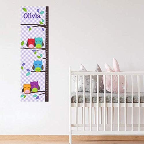 Personalized Growth Chart for Kids, Gingham Owl - I See Me!