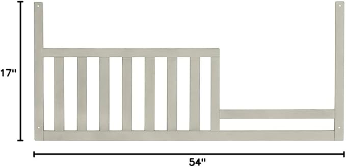 Toddler Bed Safety Guard Rail for Kingsley & Centennial Convertible Cribs - Solid Wood Rail for Convertible Crib to Toddler Conversion - Safety Rail for Children (Antique White - Kennedy & Venetian)