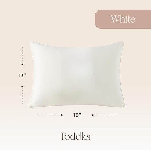 Organic Cotton Pillow Protector - 100% Waterproof Pillow Protector Toddler Size GOTS & Fairtrade Certified - 140GSM Hypoallergenic Machine Washable Breathable Cover with Edge Piping - 2 Pack (Toddler)