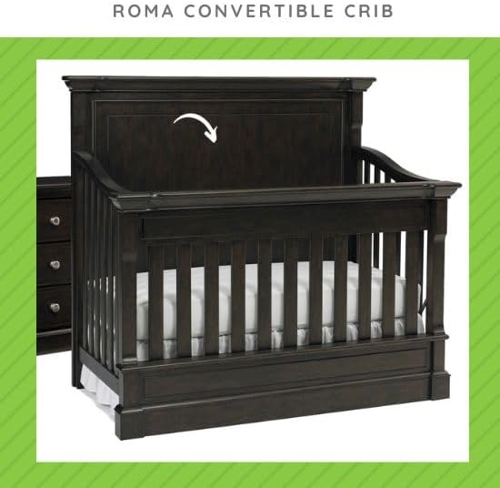 Toddler Bed Safety Guard Rail for Dolce Babi Convertible Cribs - Solid Wood Rail for Convertible Crib to Toddler Bed Conversion - Safety Bed Rail for Children (Dark Roast)