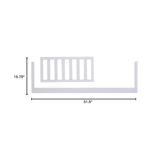 dadada Baby Toddler Bed Rail – Crib Conversion Kit for Brand Crib Models Only (Soho, Austin, Lala, Bliss & Spirit) – Solid Beechwood, Made in Italy, GREENGUARD Gold Certified (White)