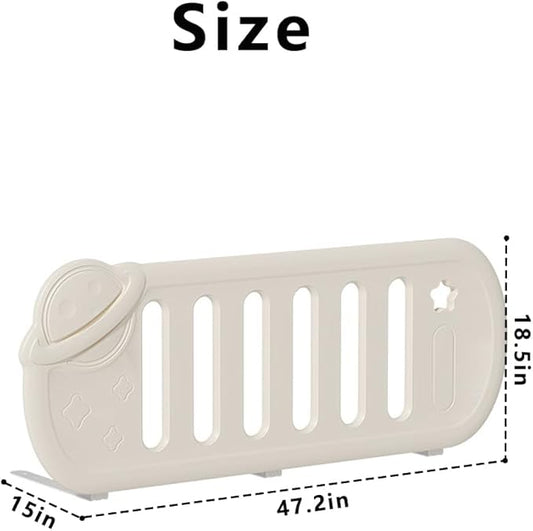 Child and Baby Bed Rail - Universal Bed Rail with Reinforced Anchors for Baby Bed Armrests Suitable for Double Beds,, King and Double Bed, Thick Mattresses, and Embedded Beds (Cloud (34.7 ") 1 Set)