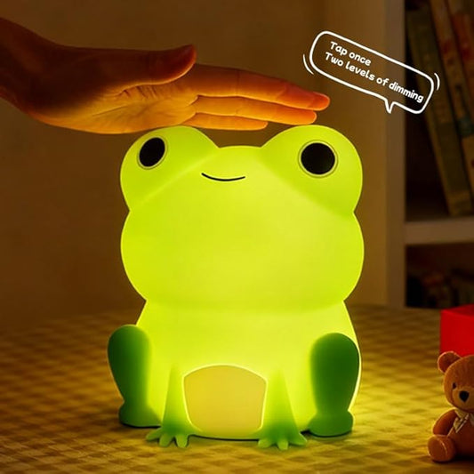 DNBFLLK Frog Night Light,Cute Night Light for Kid,Cute Frog lamp,Best Bedroom Bedside Decor Christmas Birthday Gift for Boy Girl Toddler
