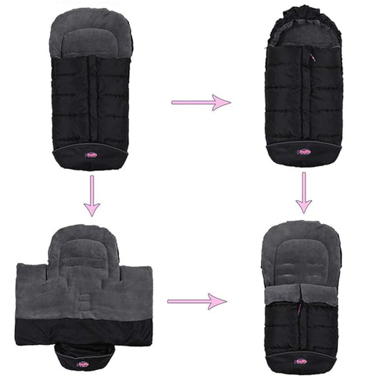 Anti-Kick Stroller Blanket,Toddler Stroller Universal Footmuff Cosy Toes Buggy Pushchair Sleeping Bag Waterproof,Anti-Slip,Extendable,Multifunction Use Stroller Winter Cover