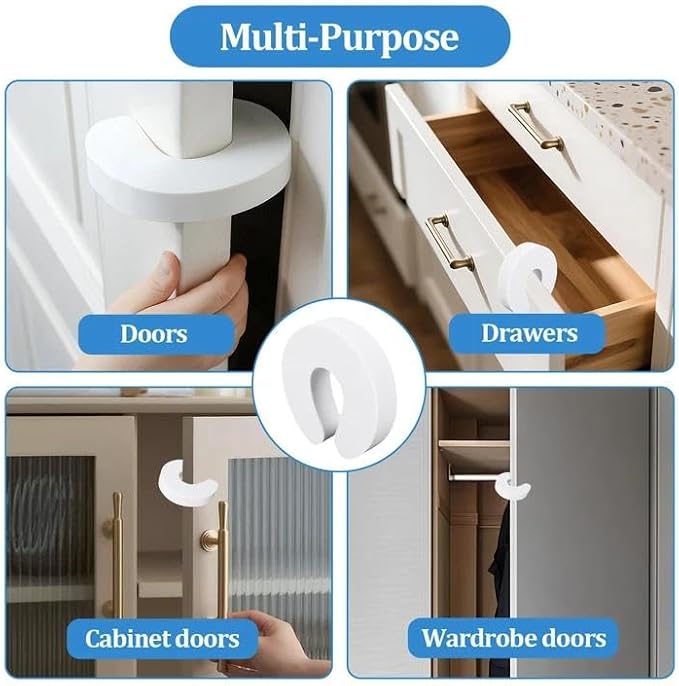 Door Finger Pinch Guard, 9 Pack Foam Door Stopper,Anti Door Slam Stopper for Safety & Protection Door Slam Stopper