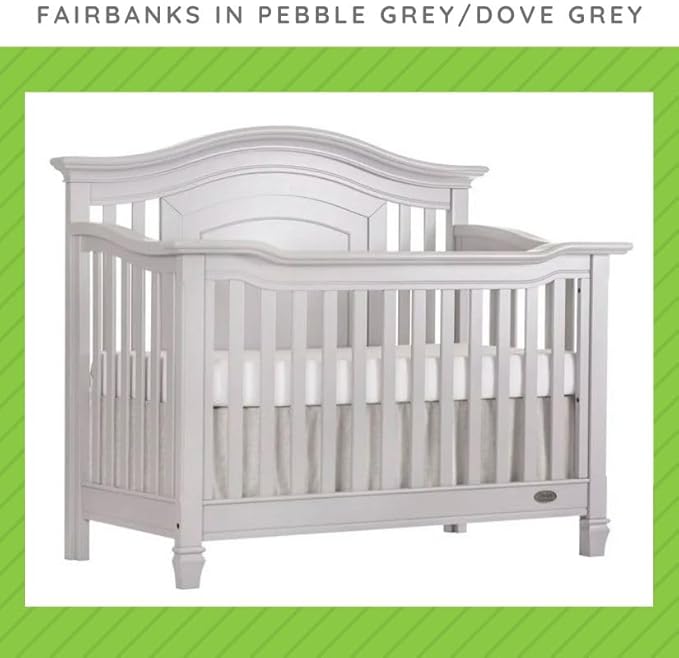 Toddler Bed Safety Guard Rail for Evolur Baby Convertible Cribs - Solid Wood Rail for Convertible Crib to Toddler Bed Conversion - Safety Bed Rail for Children (Pebble Dove Grey, Model 846)