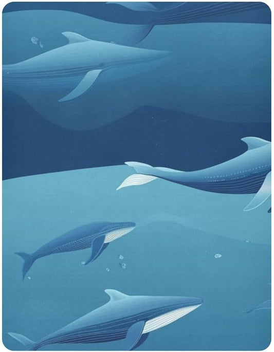 Blue Whales 01 Crib Sheets Standard Crib Toddler Mattresses Cover Fitted Baby Bed Sheet Breathable Crib Mattress Sheet for Girls Boys 52" x 28"x5''