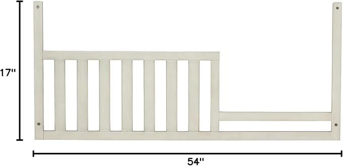Toddler Bed Safety Guard Rail for Kingsley & Centennial Convertible Cribs - Solid Wood Rail for Convertible Crib to Toddler Bed Conversion - Safety Bed Rail for Children (Vintage Ivory - Sedona)