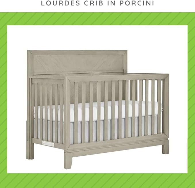 Toddler Bed Safety Guard Rail for Evolur Baby Convertible Cribs - Solid Wood Rail for Convertible Crib to Toddler Bed Conversion - Safety Bed Rail for Children (Porcini, Model 811)