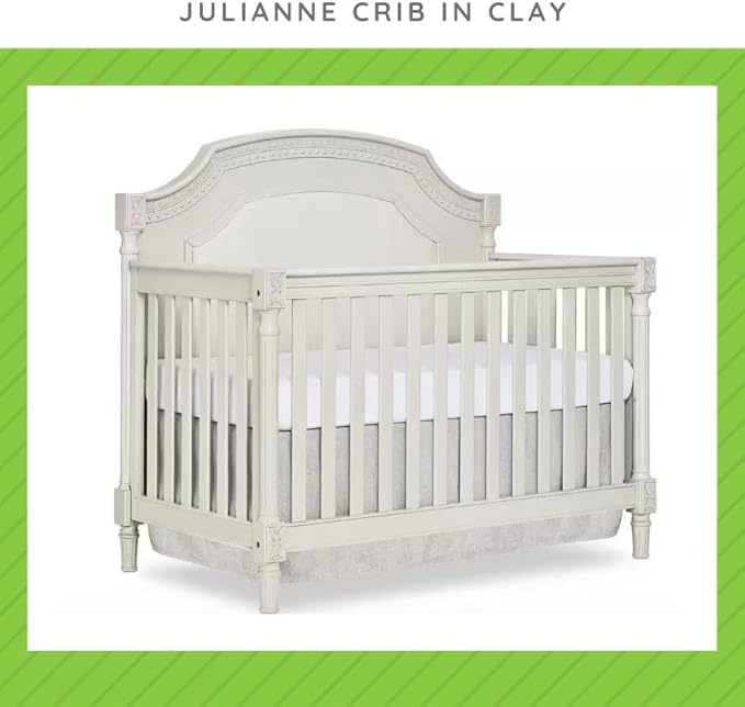 Toddler Bed Safety Guard Rail for Evolur Baby Convertible Cribs - Solid Wood Rail for Convertible Crib to Toddler Bed Conversion - Safety Bed Rail for Children (Clay, Model 847)