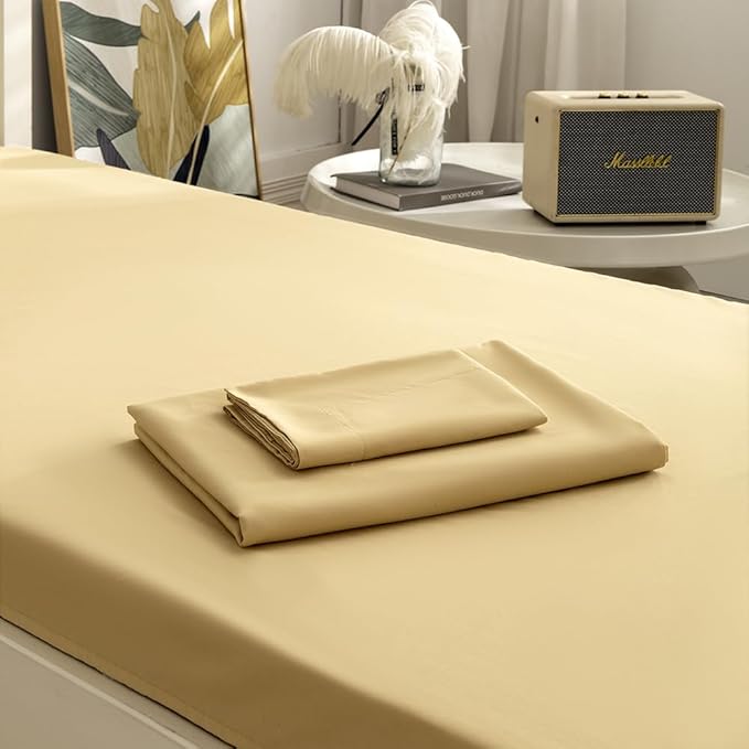3 Piece Toddler Sheet Set,Golden Basics Bed Sheet Set for Toddler,Microfiber 3-Piece Sheet Set Soft Breathable Crib Bedding Set for Kids,Includes Flat Sheet, Fitted Sheet, Pillowcase