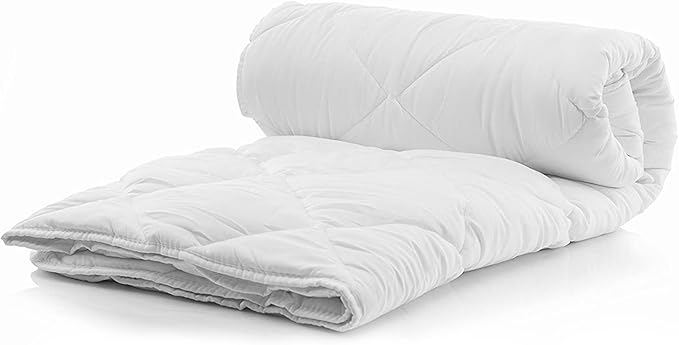 Continental Bedding Toddler Comforter, 100% White Down Duvet Insert, Sleep Blanket with Cotton Shell, Fits Standard Crib, Toddler Bed, 33x42 Inches, White