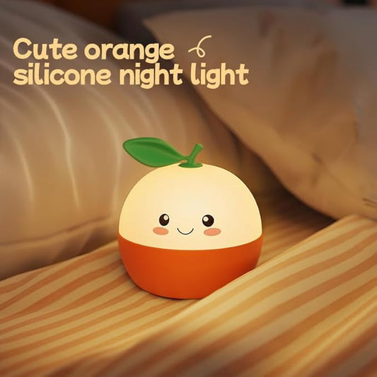 DNBFLLK Tangerine Night Light,Cute Orange Sleep Light,Night Light for Kids,Charming lamp Decoration for Children's Rooms, Delightful Gifts for Baby Boys and Girls, Christmas Presents
