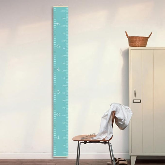 Nustila Kids Height Wall Chart Green Height Measurement for Wall Growing Chart for Childrens Room Decor- Nordic Color Print Growth Chart for Room Décor 79 x7.9 in