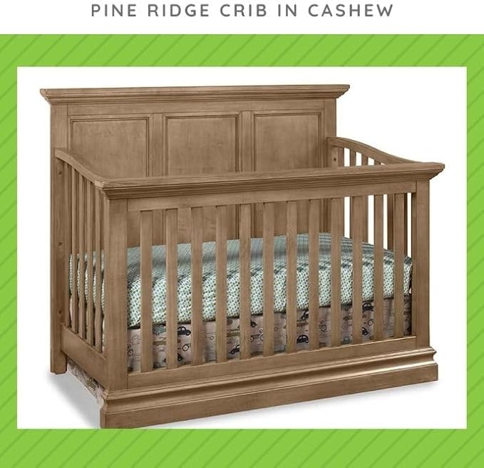 Toddler Bed Safety Guard Rail for Westwood Design Convertible Cribs - Solid Wood Rail for Convertible Crib to Toddler Bed Conversion - Safety Rails for Children's Beds (Cashew, Pine Ridge)