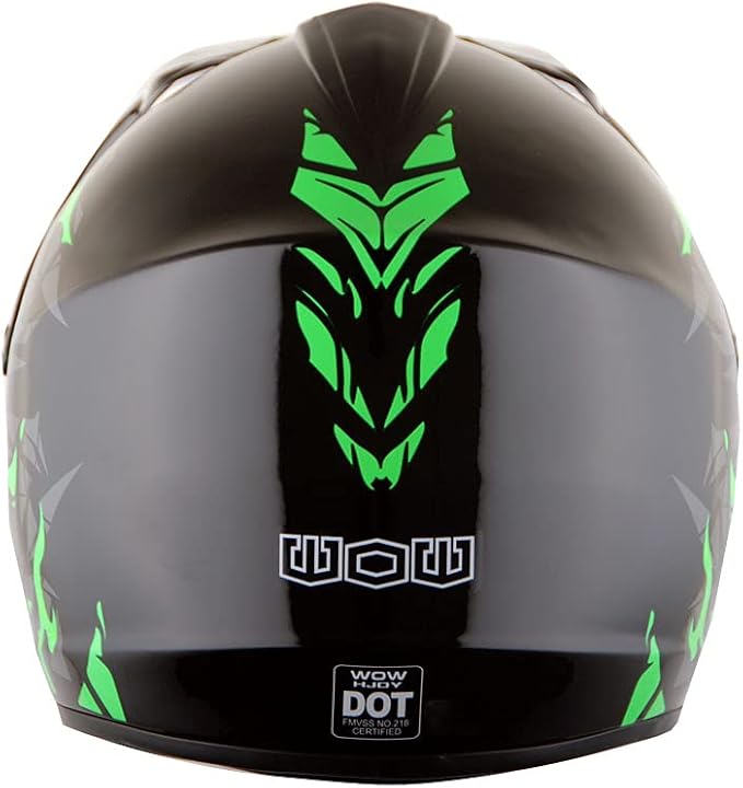 WOW Youth Kids Motocross BMX MX ATV Dirt Bike Dianosour Helmet Dragon + Goggles + Martian Youth Glove Bundle: HJOY MG Bundle