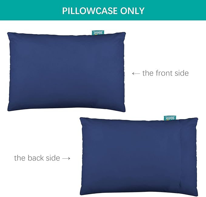 Biloban 3-Piece Toddler Sheet Set Microfiber, Toddler Bedding Set Includes Crib Mattress Sheet, Flat Sheet and Envelope Pillowcase, Silky Soft, Breathable and Lightweight, Navy