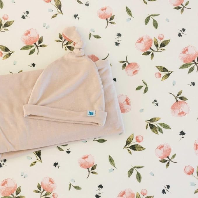 Little Unicorn Premium Stretch Knit Crib Sheet |Super Soft with Optimal Stretch (Watercolor Rose)