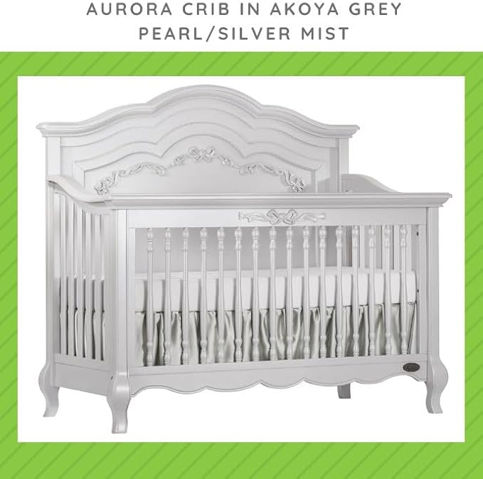 Toddler Bed Safety Guard Rail for Evolur Baby Convertible Cribs - Solid Wood Rail for Convertible Crib to Toddler Bed Conversion - Safety Bed Rail for Children (Silver Mist, Model 846)