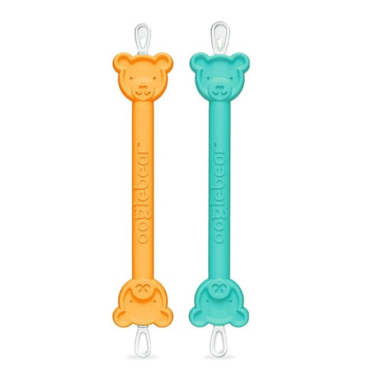 oogiebear: Baby Nose Cleaner & Ear Wax Removal Tool - Safe Booger & Earwax Removal for Newborns, Infants, Toddlers - Dual-Ended - Essential Baby Stuff, Diaper Bag Must-Have, Orange & Seafoam with case
