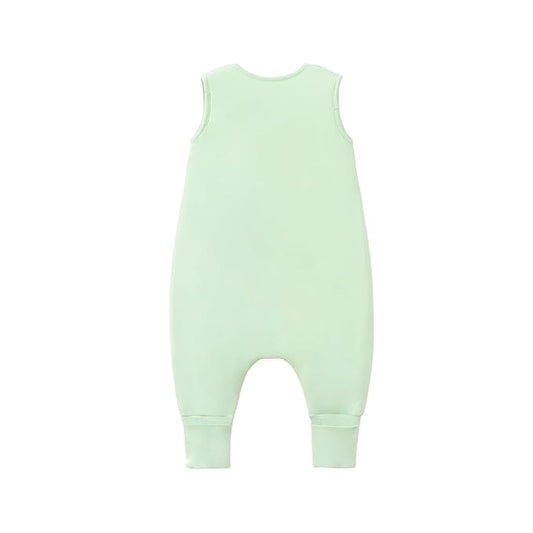 Baby/Toddler Sleep Sack with Legs, Rayon from Bamboo 95% + 5% Spandex, 1.0 TOG, 2‑Way Zipper Sleeping Bag, Walker‑Friendly 6-12M Green