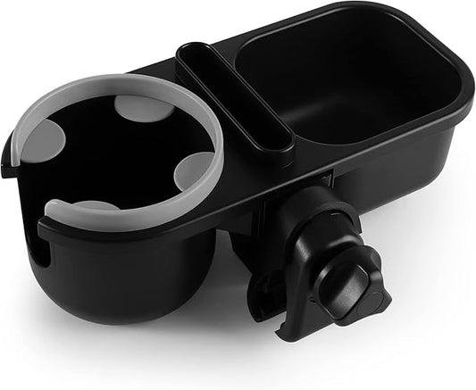 Accmor Stroller Cup Holder with Tray, Universal Cup Holder Tray for Uppababy Nuna Doona Strollers, Bottle Drinks Holder for Stroller, Wheelchair, Walker