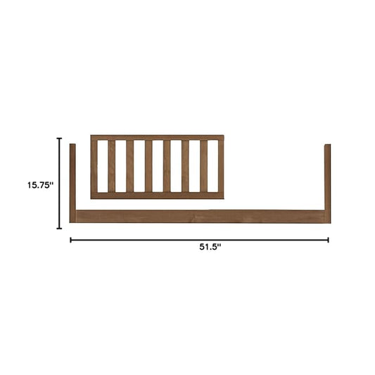 dadada Baby Toddler Bed Rail – Crib Conversion Kit for Brand Crib Models Only (Soho, Austin, Lala, Bliss & Spirit) – Solid Beechwood, Made in Italy, GREENGUARD Gold Certified (Walnut)