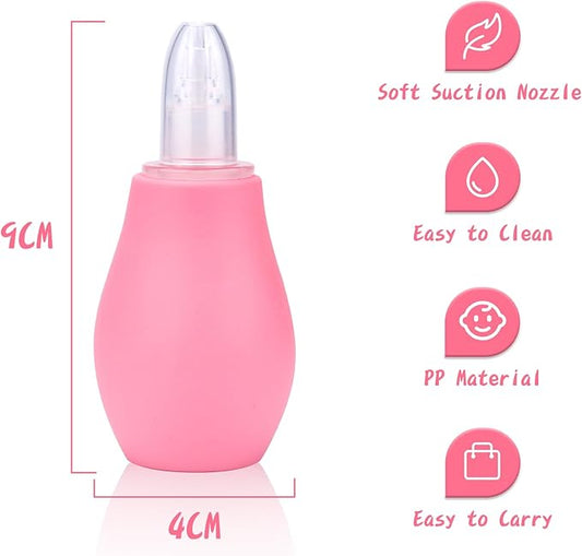 Baby Healthcare and Grooming Kit, Baby Safety Set Newborn Nursery Health Care Set with Hair Brush Scale Measuring Spoon Nail Clippers (Pink 17 in 1)