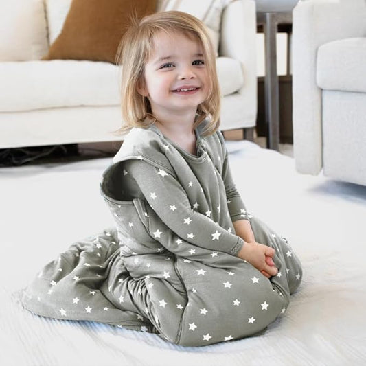 GUNAMUNA Unisex Baby Wearable Blanket, Sleep Sack Sleeping Bag for Infants Toddlers, Easy Changing Diaper Zipper, 1.0 TOG, Shine, 9-18 Months