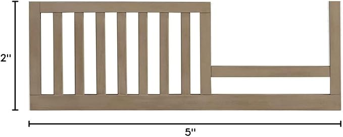 Toddler Bed Safety Guard Rail for Westwood Design Convertible Cribs - Solid Wood Rail for Convertible Crib to Toddler Bed Conversion - Safety Rails for Children's Beds (Vintage, Meadowdale Crib)