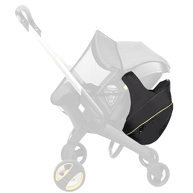 Clip-On Storage Bag Compatible with Doona Stroller & Carseat, Large Capacity Storage Space Diaper Bag with Non-Slip Zipper, Stroller Organizer Bag Wearable Backpack Mother's Bag All Day Bag
