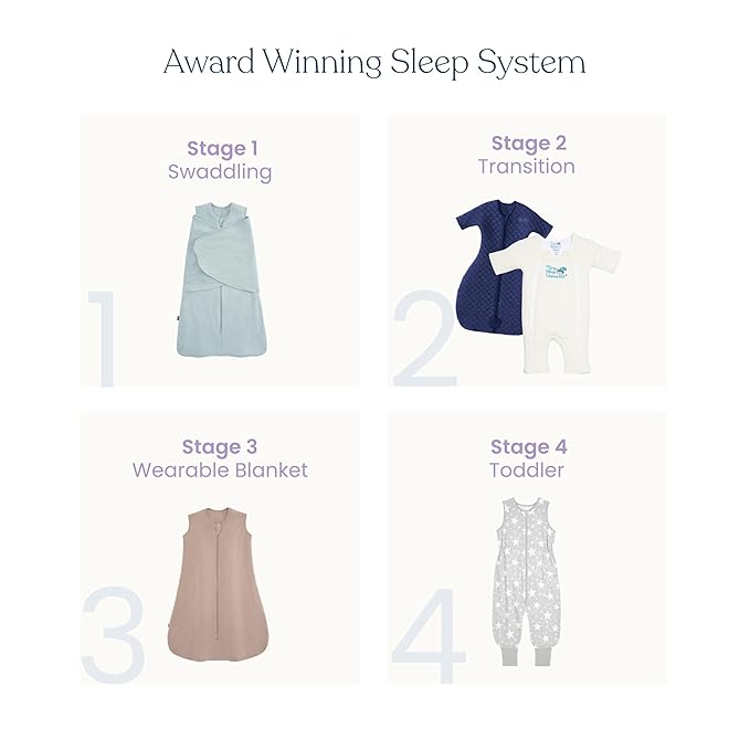 Magic Sleepsuit Baby Merlin's Cotton Baby Swaddle Transition Product - Soft and Cozy Design, Double Zipper for Easy Diaper Changes, Promotes Safe Sleep, 3-6 Months - Sage Green - Small 12-18lbs