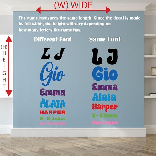 Mini Mouse Name & Initial Wall Decal – Personalized Vinyl Sticker for Nursery & Kids Room | Custom Fonts Design