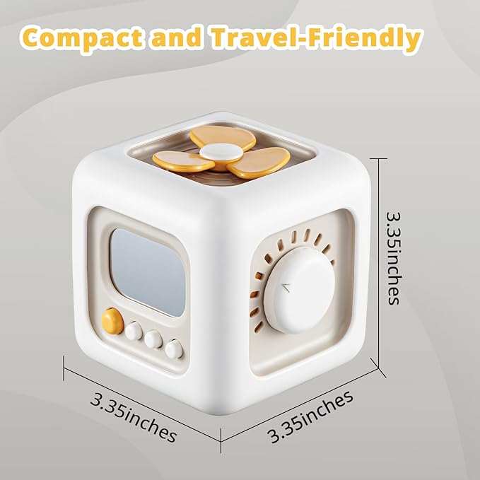 Busy Cube Toy for 1 Year Old Boy, Montessori Toys for 1+ Year Old, Travel Sensory Toys for Toddlers 1-3, Learning Fine Motor Skills| 1st Birthday Gifts Baby Boy Toys 9 12 Months
