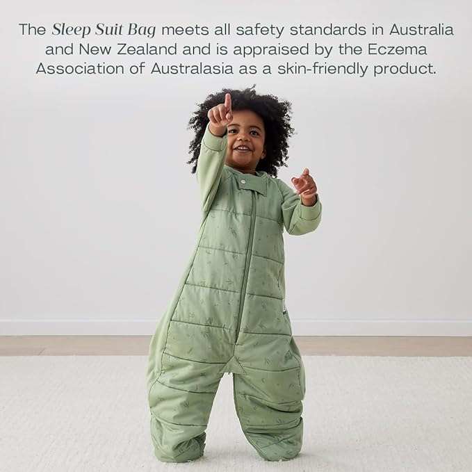 ergoPouch Sleep Suit Bag 3.5 TOG – Baby Sleep Sack & Wearable Blanket, 2-in-1 Convertible Sack to Suit with Legs for Safe Movement, Regulates Temperature Overnight, Unisex (3-12 Months, Willow)