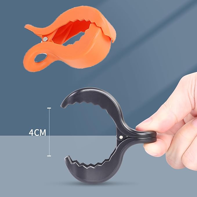 6pcs Stroller Clips Pegs to Hook Muslin and Toys Seat Cover, Blanket Clips, Car Seat Cover Clip, Plastic Universal Clip, Nursing Cover, Pram Toy Holder, Blanket Clamp. ( Black)