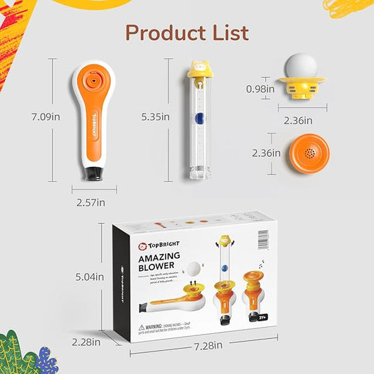 TOP BRIGHT 3in1 Sensory Toys for Toddlers Autism, Montessori Toddler Toys for 3 4 5 Year Old with Whistle, Ball Blowing, Floating Blow Pipe Balls Birthday Gift