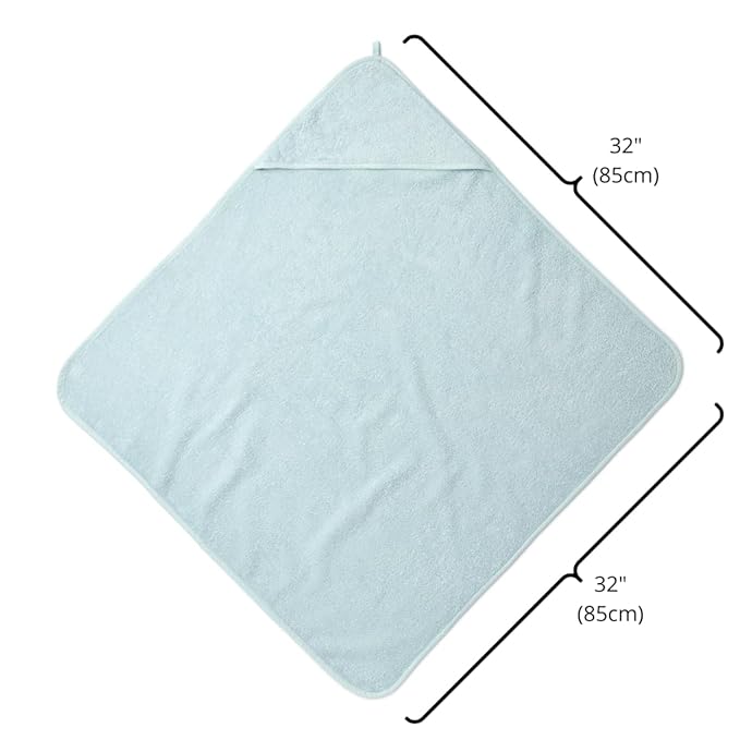 Baby Hooded Towel – Organic Cotton Baby Bath Towels – Baby Towels, Baby Bath Towels for Baby Boy, Baby Girl, 32" x 32" Super-Soft and Absorbent Baby Towels for Newborn (Baby Blue)