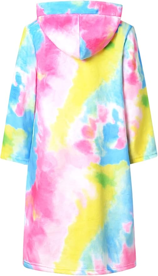 CHILDRENSTAR Girls Robe Kids Bathrobes Plush Soft Fleece Pajamas Sleepwear