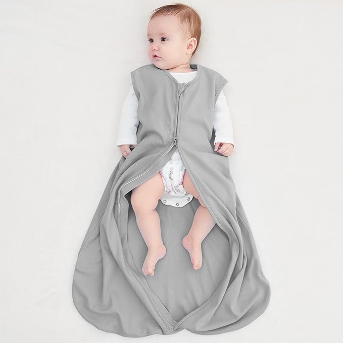 Yoofoss Baby Sleep Sack 6-12 Months Wearable Blanket for Babies 100% Organic Cotton 2-Way Zipper TOG 0.5 Toddler Sleeping Sack 3 Pack, Soft Lightweight Sleep Sacks