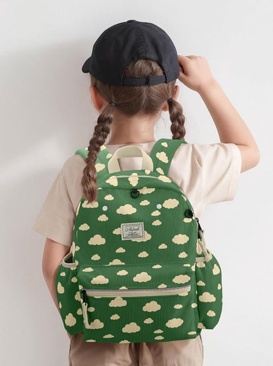 atgark Corduroy Toddler Backpack for Girls 2-5: Preschool Backpack for Girls