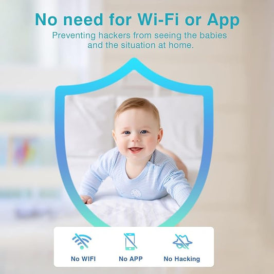 Baby Monitor with 2 Cameras, Video Baby Monitor, 4.3" LCD Split Screen,2-Way Audio, Crying Detection, Night Vision, Temperature Detection